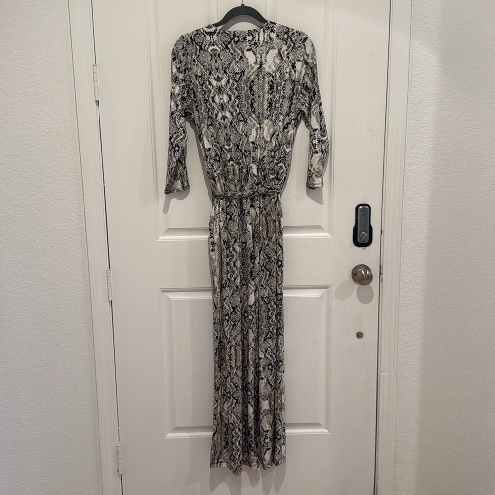 I.N.C. International Concept Size Animal-Print Surplice Jumpsuit - Picture 5 of 7